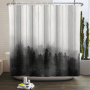 Misty Forest Shower Curtains Natural Woodland Modern National Bathroom Curtain Waterproof Anti-peeping Bathing Cover with Hooks