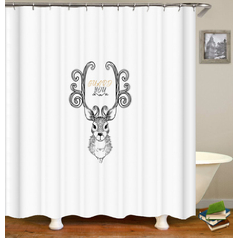 China Weighted Shower Curtains For Bathroom, European Custom Print Custom Shower Curtain Printing/