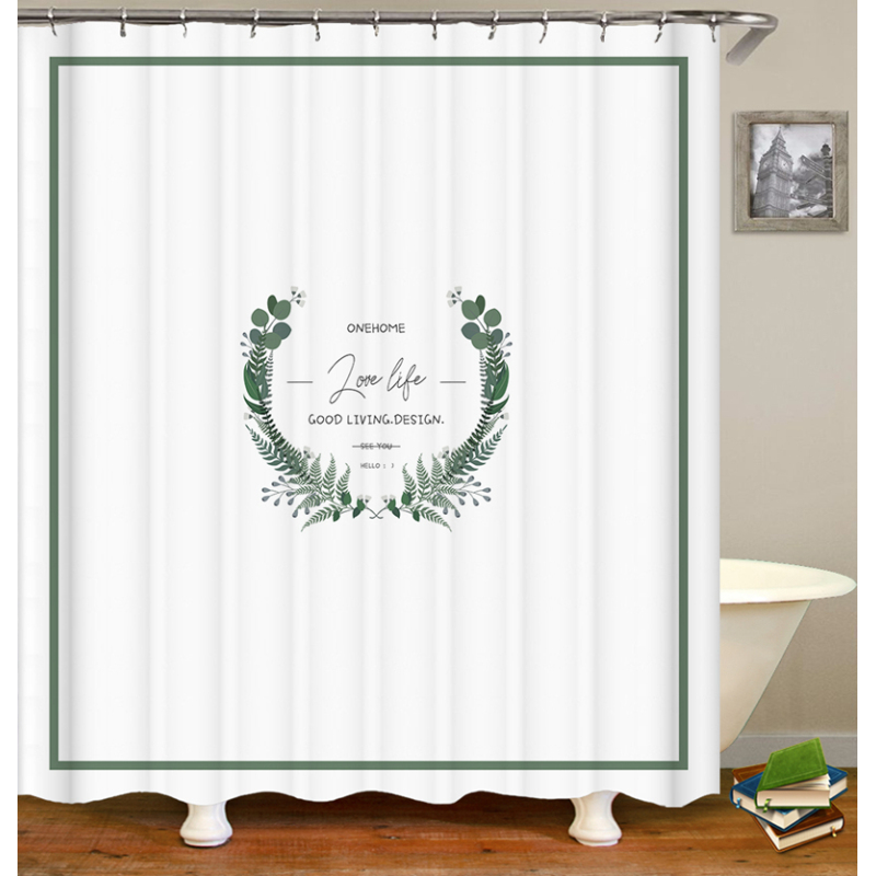 China Weighted Shower Curtains For Bathroom, European Custom Print Custom Shower Curtain Printing/