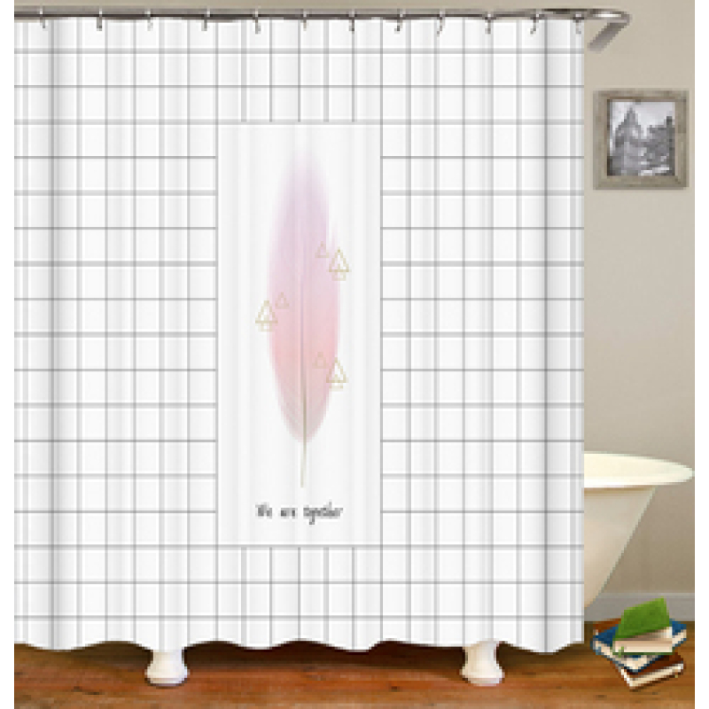 China Weighted Shower Curtains For Bathroom, European Custom Print Custom Shower Curtain Printing/
