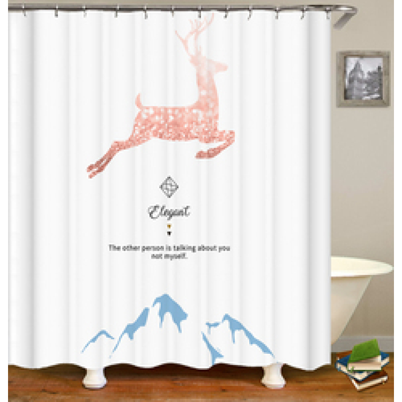 China Weighted Shower Curtains For Bathroom, European Custom Print Custom Shower Curtain Printing/