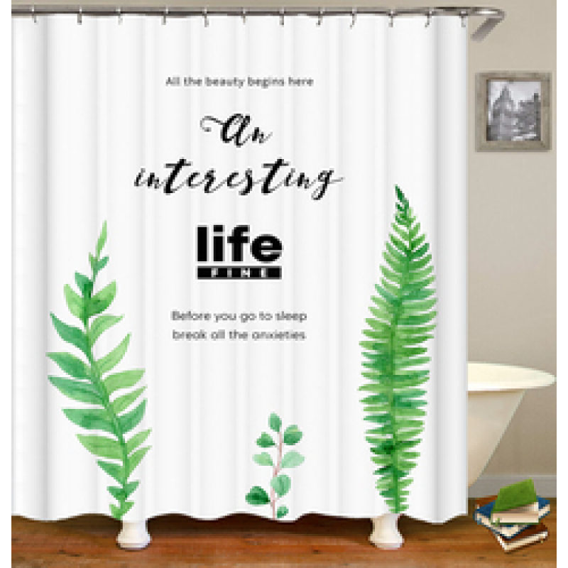 China Weighted Shower Curtains For Bathroom, European Custom Print Custom Shower Curtain Printing/