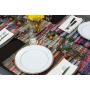 Home Eco Friendly Rainbow Multi Chindi Placemats, Washable  Table Place Mats for Home Decoration#