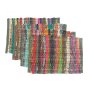 Home Eco Friendly Rainbow Multi Chindi Placemats, Washable  Table Place Mats for Home Decoration#