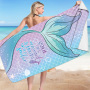 OEM Mermaid Microfiber Beach Towel, Super Soft PonchoPrinting Beach Towel #