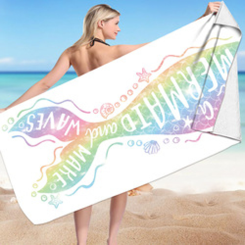 OEM Mermaid Microfiber Beach Towel, Super Soft PonchoPrinting Beach Towel #
