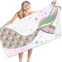 OEM Mermaid Microfiber Beach Towel, Super Soft PonchoPrinting Beach Towel #