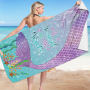 OEM Mermaid Microfiber Beach Towel, Super Soft PonchoPrinting Beach Towel #