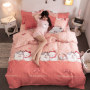 White Comforter Sets,Printed Home Textile Bedding Set#