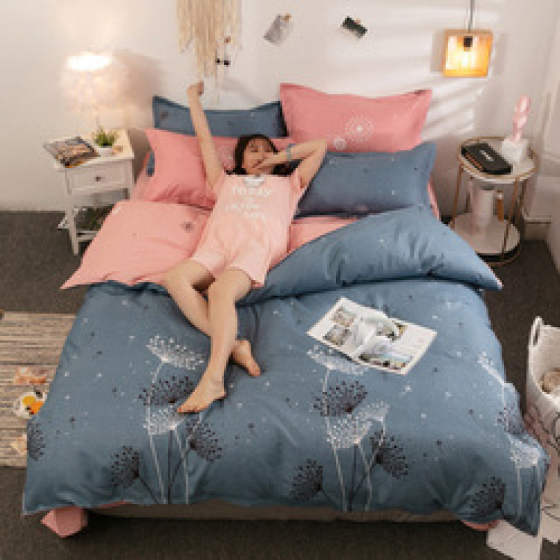 White Comforter Sets,Printed Home Textile Bedding Set#