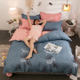 White Comforter Sets,Printed Home Textile Bedding Set#