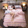 White Comforter Sets,Printed Home Textile Bedding Set#