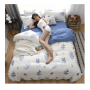 White Comforter Sets,Printed Home Textile Bedding Set#