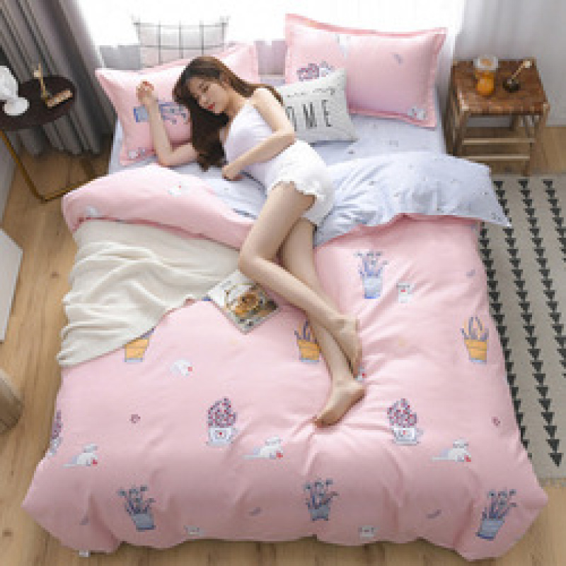 White Comforter Sets,Printed Home Textile Bedding Set#