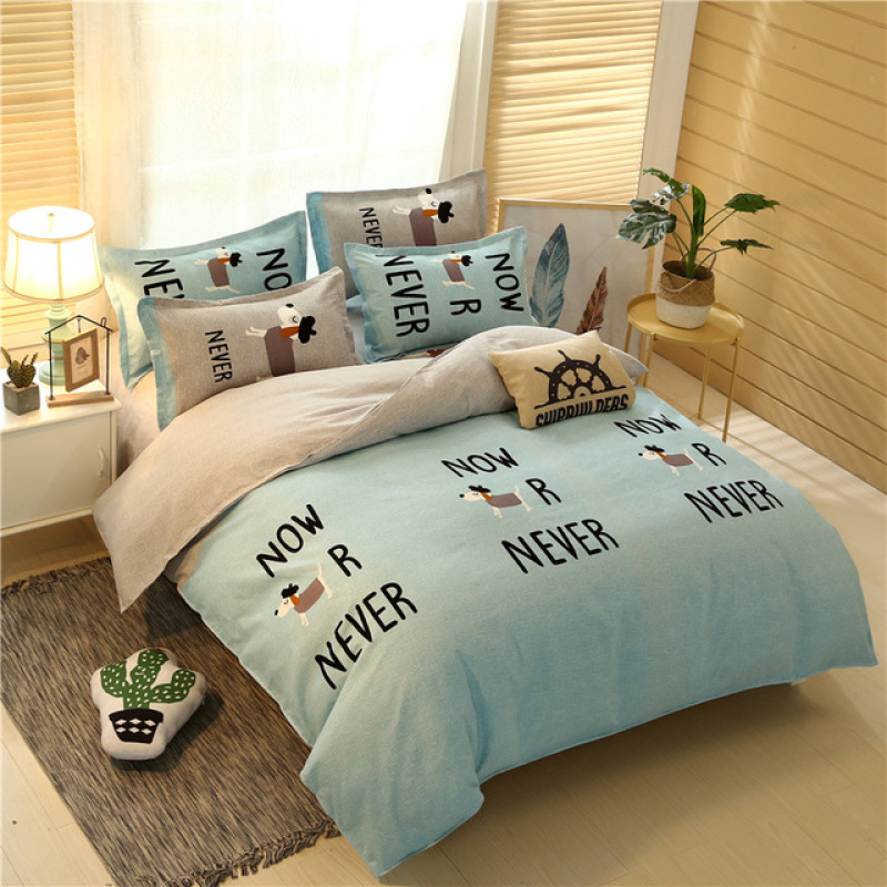 White Comforter Sets,Printed Home Textile Bedding Set#