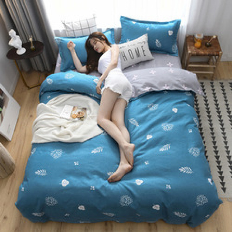 White Comforter Sets,Printed Home Textile Bedding Set#