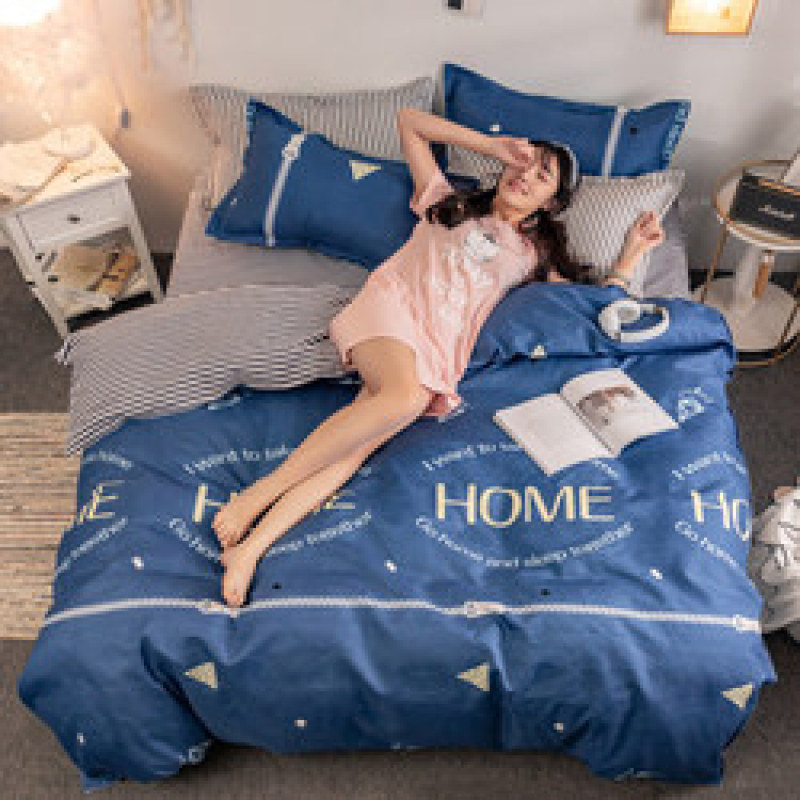 White Comforter Sets,Printed Home Textile Bedding Set#