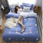 White Comforter Sets,Printed Home Textile Bedding Set#