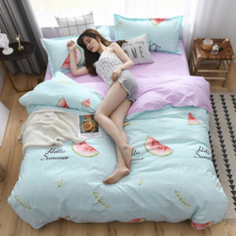 White Comforter Sets,Printed Home Textile Bedding Set#