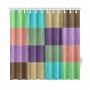 Home decor colorful fabric new design geometric grid pattern texture shower curtain