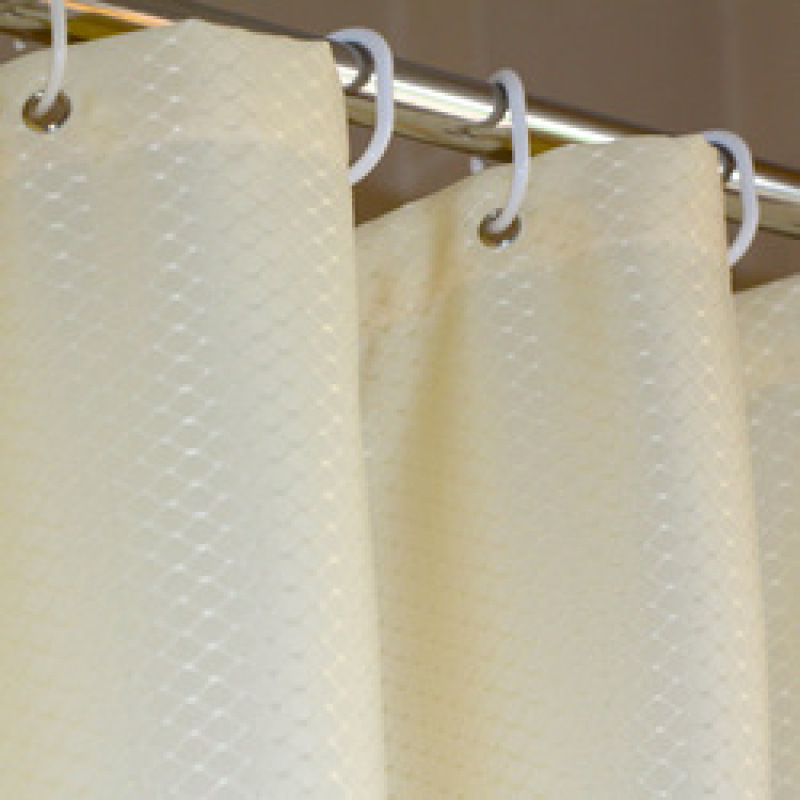Waffle Fabric Shower Curtain For Bathroom, Water Repellent Modern Waffle Shower Curtain Mildew Resistant/