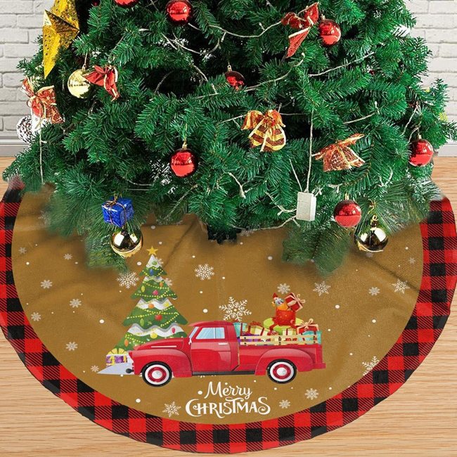Christmas Tree Skirt Xmas Tree Carpet Merry Christmas Decorations For Home 2022 Christmas Tree Decoration Navidad New Year