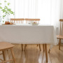 High Quality Custom Natural Plain Color white dust-proof Tea Table Cover Cotton Linen Tablecloth For Living Room Kitchen