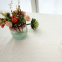 High Quality Custom Natural Plain Color white dust-proof Tea Table Cover Cotton Linen Tablecloth For Living Room Kitchen