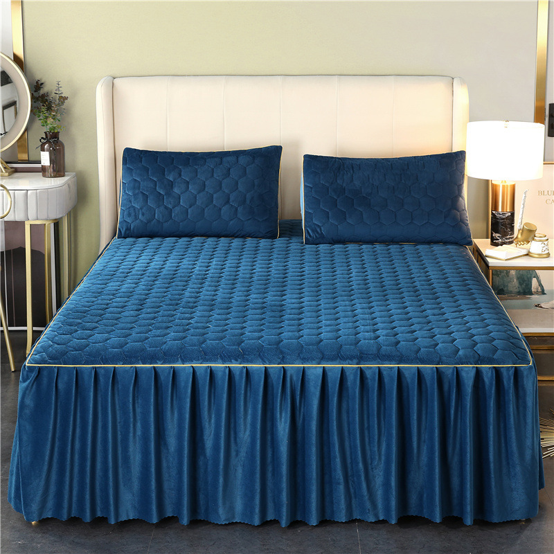 super soft cheap bed skirt soft and warm  ,100% cotton high end hotel  bed skirt /