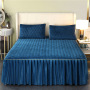 super soft cheap bed skirt soft and warm  ,100% cotton high end hotel  bed skirt /