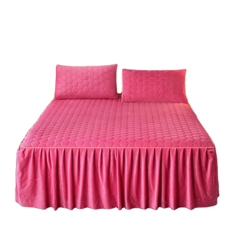 super soft cheap bed skirt soft and warm  ,100% cotton high end hotel  bed skirt /