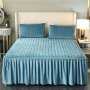 super soft cheap bed skirt soft and warm  ,100% cotton high end hotel  bed skirt /