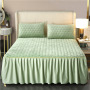 super soft cheap bed skirt soft and warm  ,100% cotton high end hotel  bed skirt /