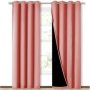 Cross-border hot sale Blackout Curtains, Pure color Blackout Draperies with Black Liner#