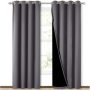 Cross-border hot sale Blackout Curtains, Pure color Blackout Draperies with Black Liner#