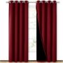 Cross-border hot sale Blackout Curtains, Pure color Blackout Draperies with Black Liner#