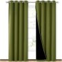 Cross-border hot sale Blackout Curtains, Pure color Blackout Draperies with Black Liner#