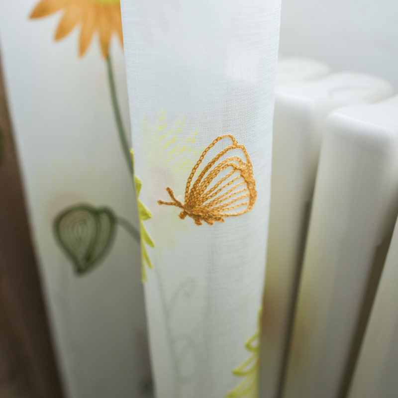 China Suppliers Embroidered Floral Sheer Curtain Fabric Air Curtain,Luxury Curtains Designs Kids Bed Decorativas Curtains#