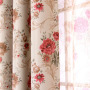 home textile tie back flower print curtain fabric,red modern floral window curtain for the living room