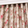 home textile tie back flower print curtain fabric,red modern floral window curtain for the living room