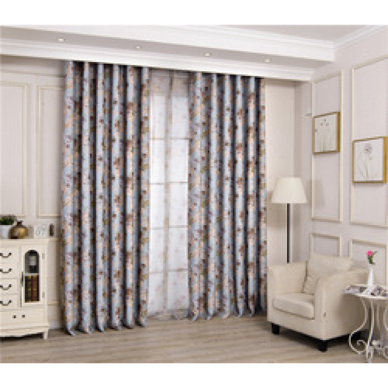 home textile tie back flower print curtain fabric,red modern floral window curtain for the living room