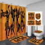 Design Print Shower Curtain Amazon polyester afro girl shower curtain bathroom curtain