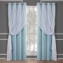 Window Curtains with Sheer - Blackout Curtains & Draperies Panels for Bedroom/Living/Dining Room