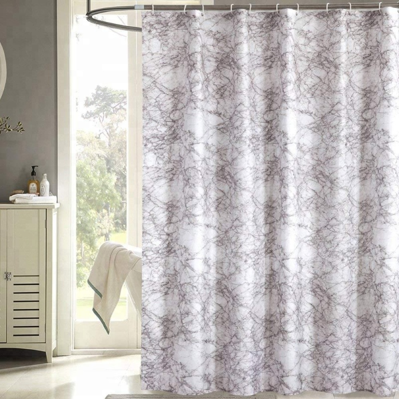 Elegance Luxury Bathroom Shower Curtain Waterproof and Mildewproof Polyester Fabric