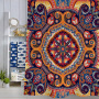 Western Style Shower Curtain Thick Waterproof And Mildewproof, Shower Curtain European Style Polyester Printing/