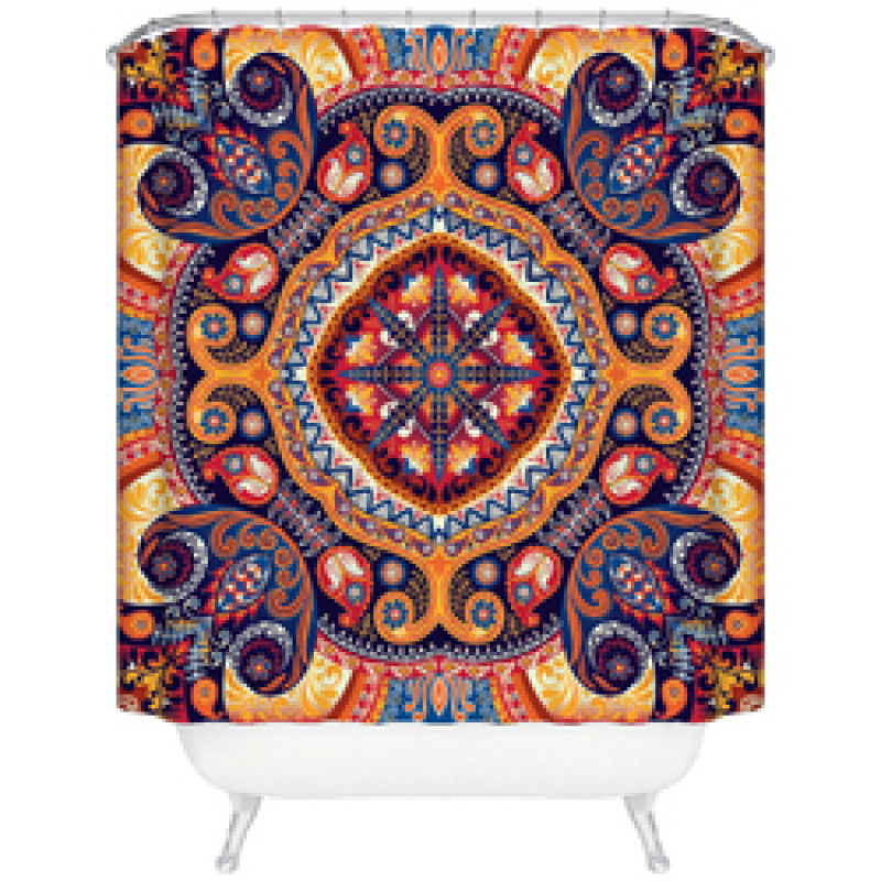 Western Style Shower Curtain Thick Waterproof And Mildewproof, Shower Curtain European Style Polyester Printing/