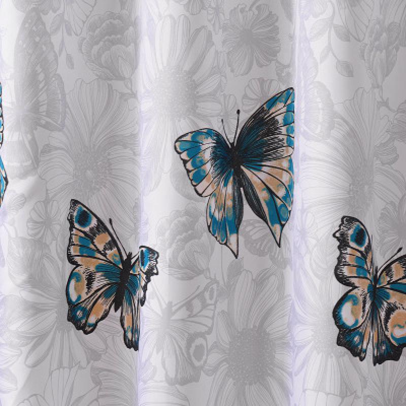Simple Pattern Shower Curtain,Butterfly Flying Pattern Thick Waterproof Shower Curtain Mildew Polyester Shower /