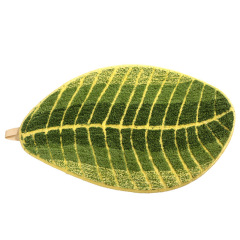 Popular polyester fiber banana leaf Leaves foliage pattern Absorbent non-slip pad mat for living room coffee table bathroom