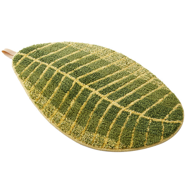 Popular polyester fiber banana leaf Leaves foliage pattern Absorbent non-slip pad mat for living room coffee table bathroom