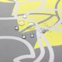 Hookless Yellow Flower Digital Print Waterproof Shower Curtain liner hookless shower curtains shower curtain